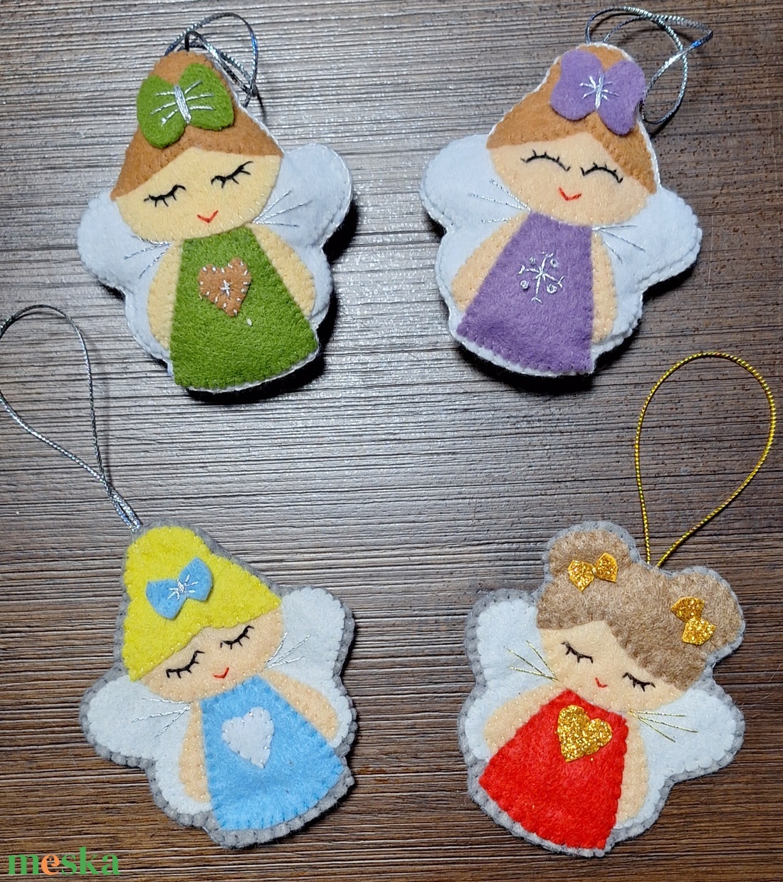 Hímzett filc angyalka, karácsonyfa díszek. - karácsony - karácsonyi lakásdekoráció - karácsonyfadíszek - Meska.hu Hímzett filc angyalka, karácsonyfa díszek. - karácsony - karácsonyi lakásdekoráció - karácsonyfadíszek - Meska.hu