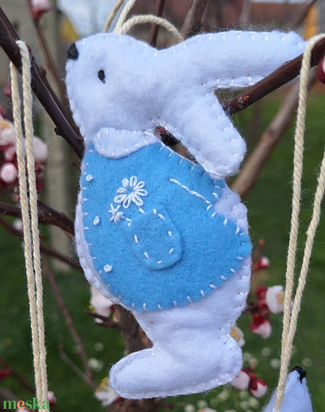 Húsvéti filc nyuszi lány, nyuszi fiú, nyuszi pár - ünnepi díszek, dekorációk - húsvéti díszek és dekorációk - Meska.hu