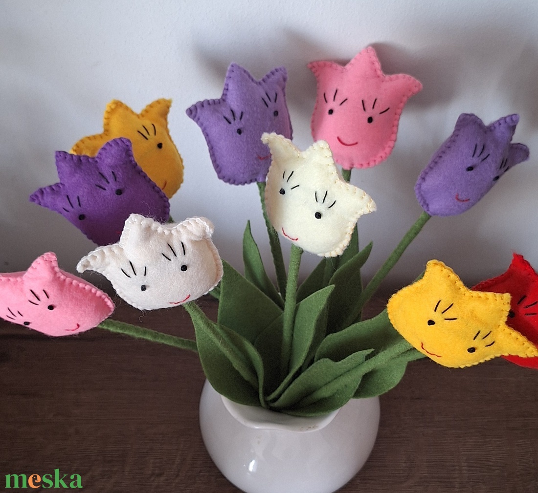 Filc örök tulipán csokor. - otthon & életmód - dekoráció - dísztárgy - Meska.hu Filc örök tulipán csokor. - otthon & életmód - dekoráció - dísztárgy - Meska.hu