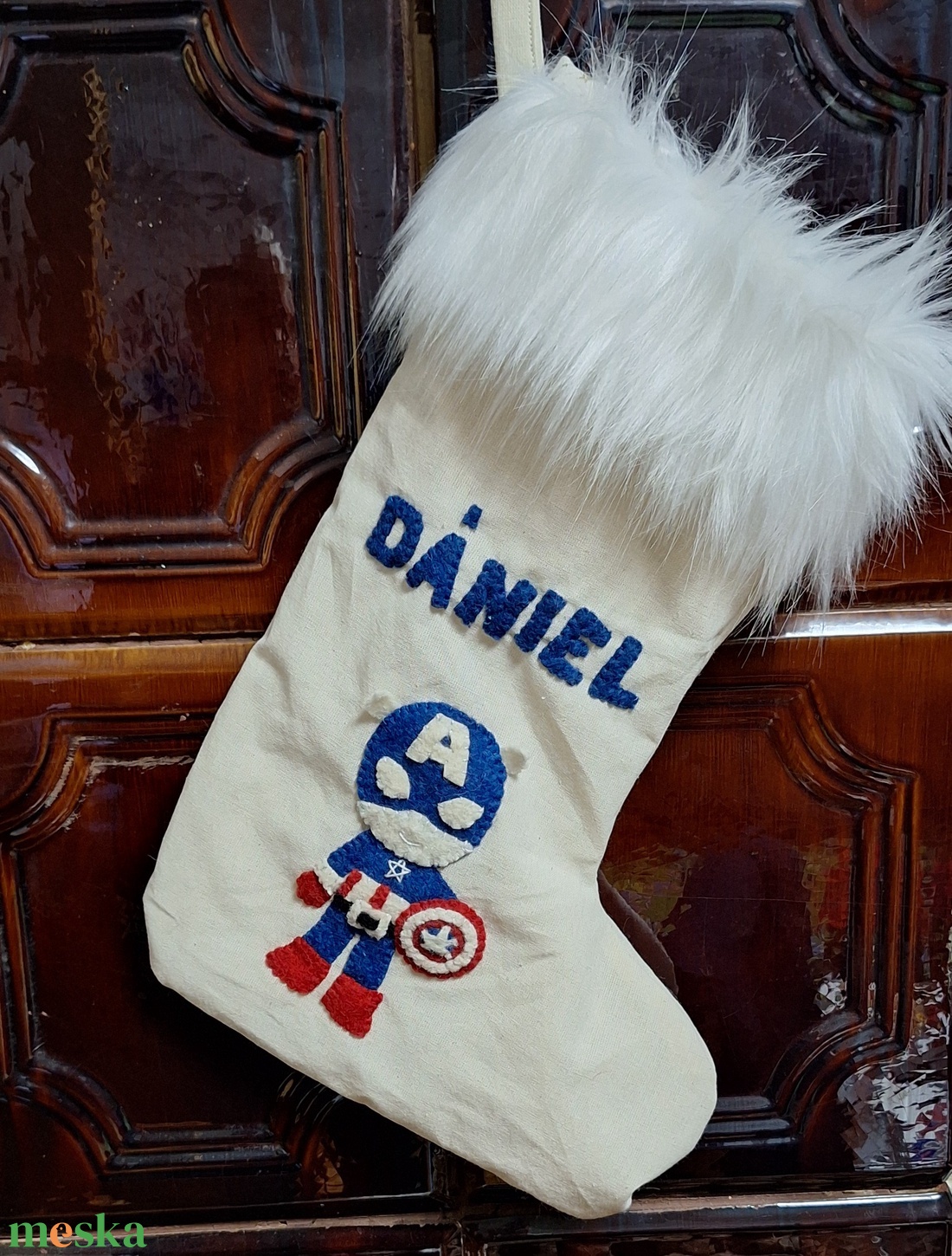 Szőrmés mintás mikulás zsák 3 db - karácsony - mikulás - mikulás zsák - Meska.hu