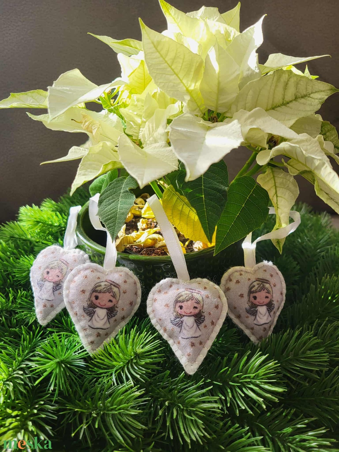 Filc karácsonyfa díszek - karácsony - karácsonyi lakásdekoráció - karácsonyfadíszek - Meska.hu