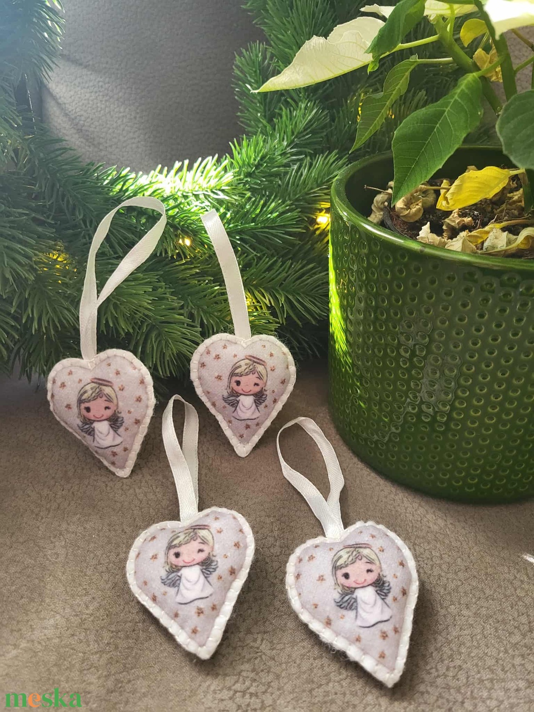 Filc karácsonyfa díszek - karácsony - karácsonyi lakásdekoráció - karácsonyfadíszek - Meska.hu