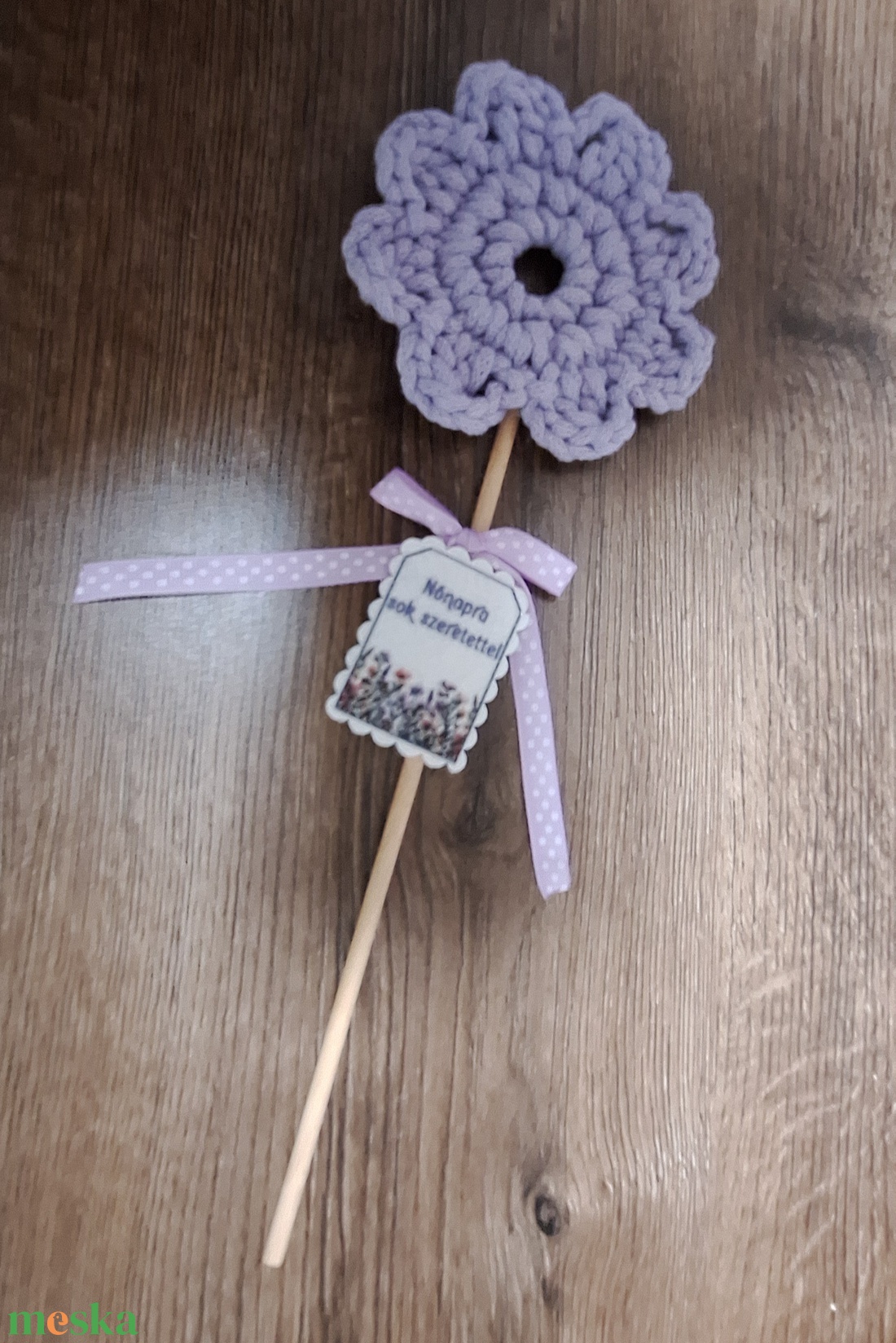 Horgolt  virág.  - otthon & életmód - virágdekoráció - virágok - szálas virág - Meska.hu