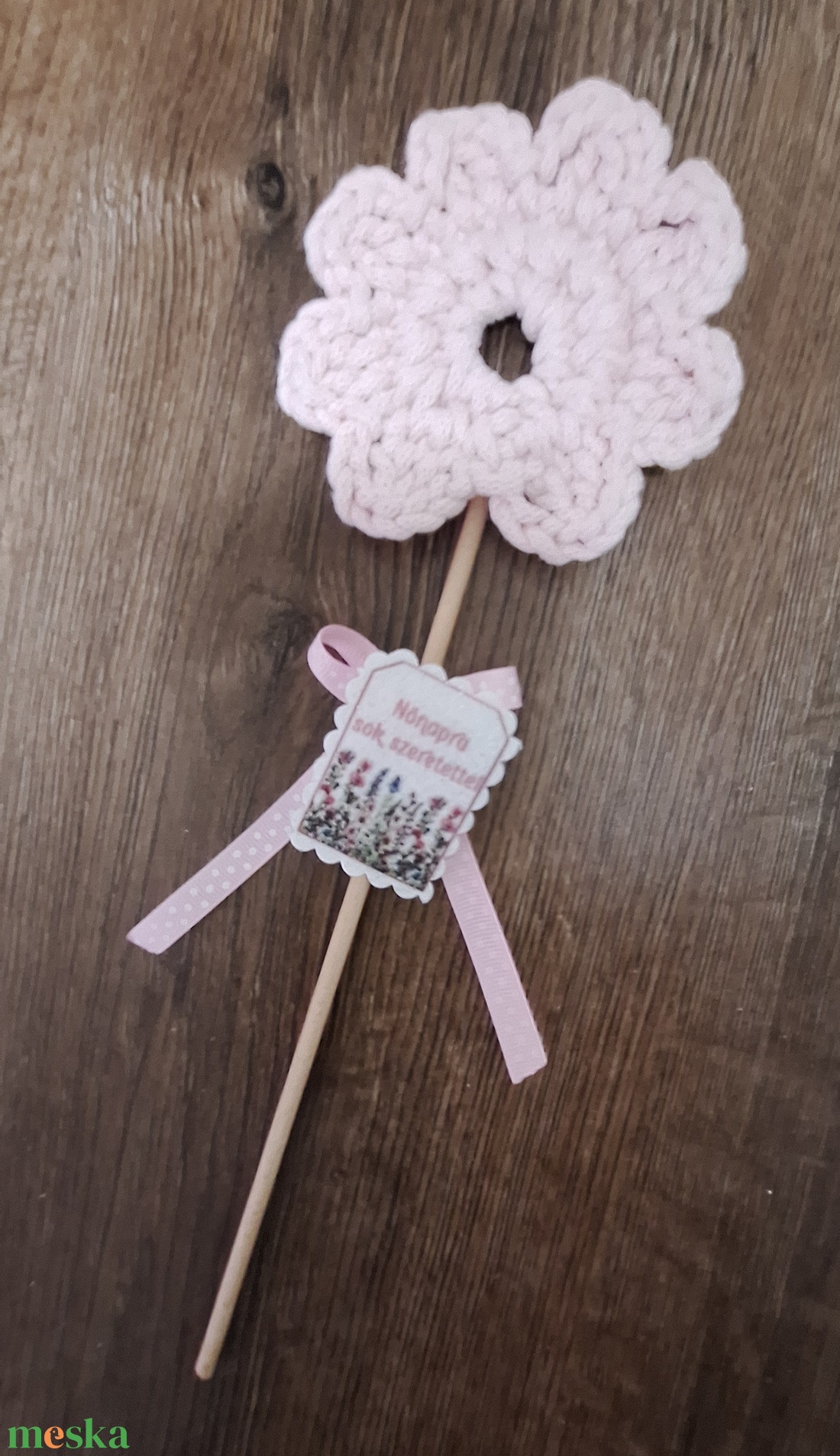 Horgolt  virág.  - otthon & életmód - virágdekoráció - virágok - szálas virág - Meska.hu