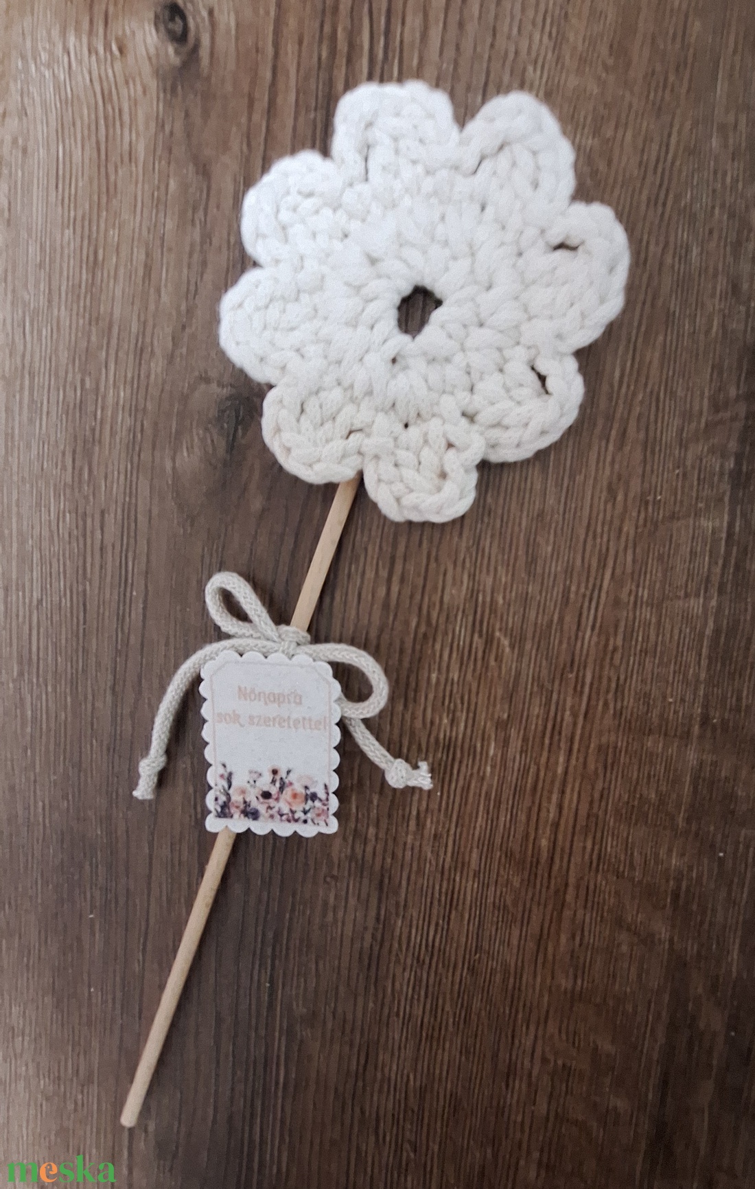 Horgolt  virág.  - otthon & életmód - virágdekoráció - virágok - szálas virág - Meska.hu