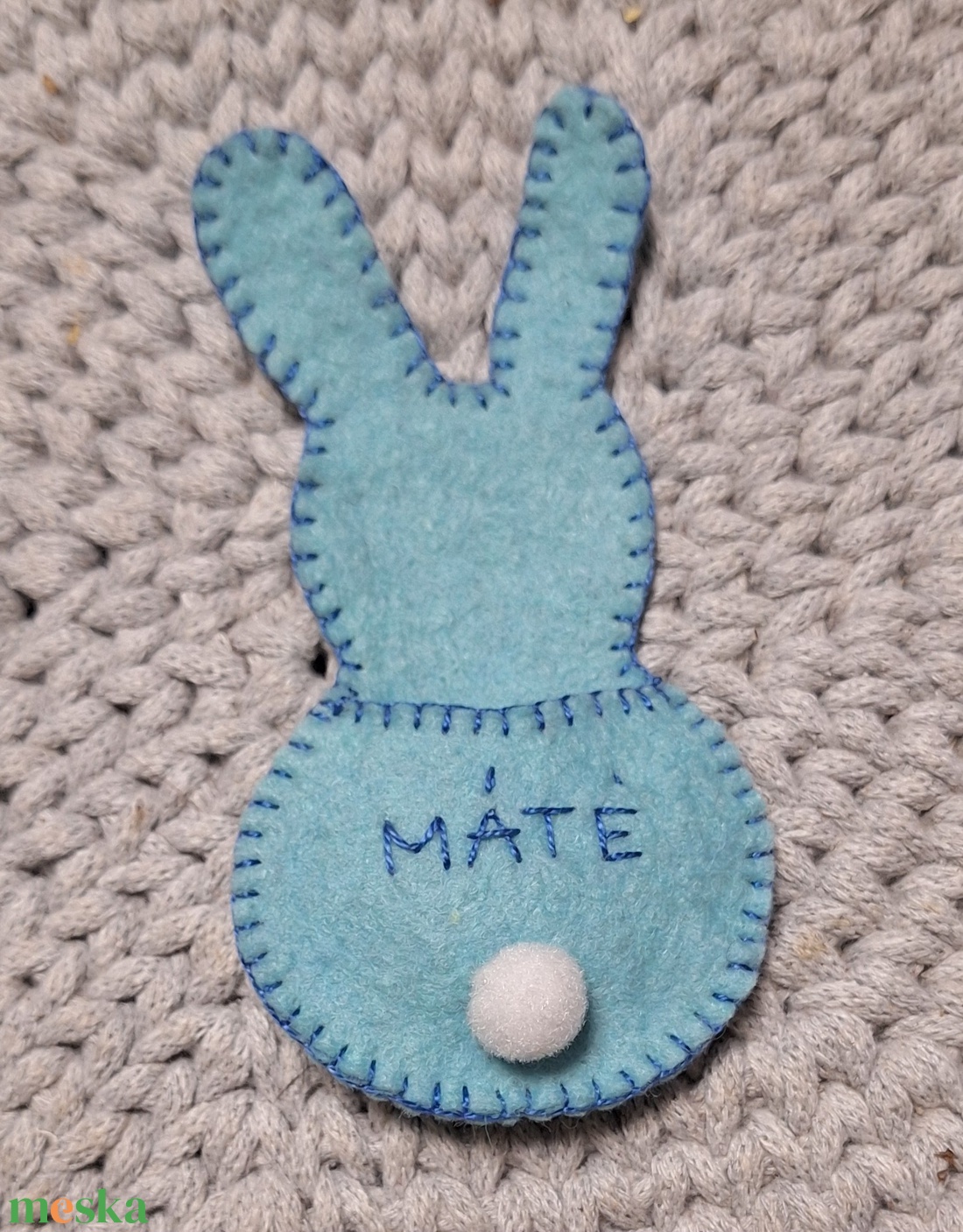 Névreszóló gyapjú filc húsvéti nyuszi pénzátadó, csokiátadó - ünnepi díszek, dekorációk - húsvéti díszek és dekorációk - húsvéti pénzátadó - Meska.hu