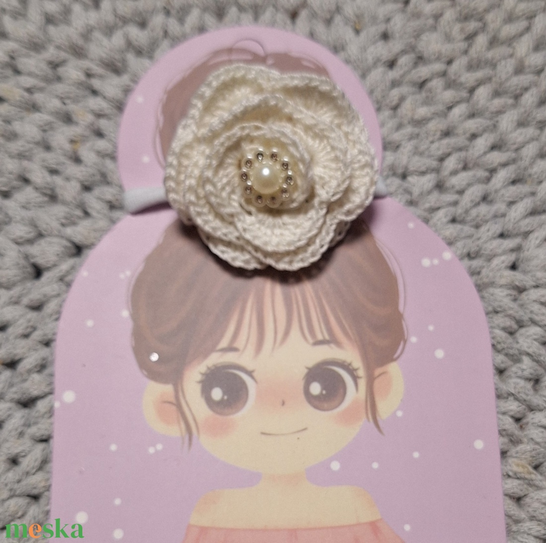 Hajgumi horgolt  rózsával, virággal, masnival vagy pillangóval. - ruha & divat - hajdísz & hajcsat - hajgumi - Meska.hu