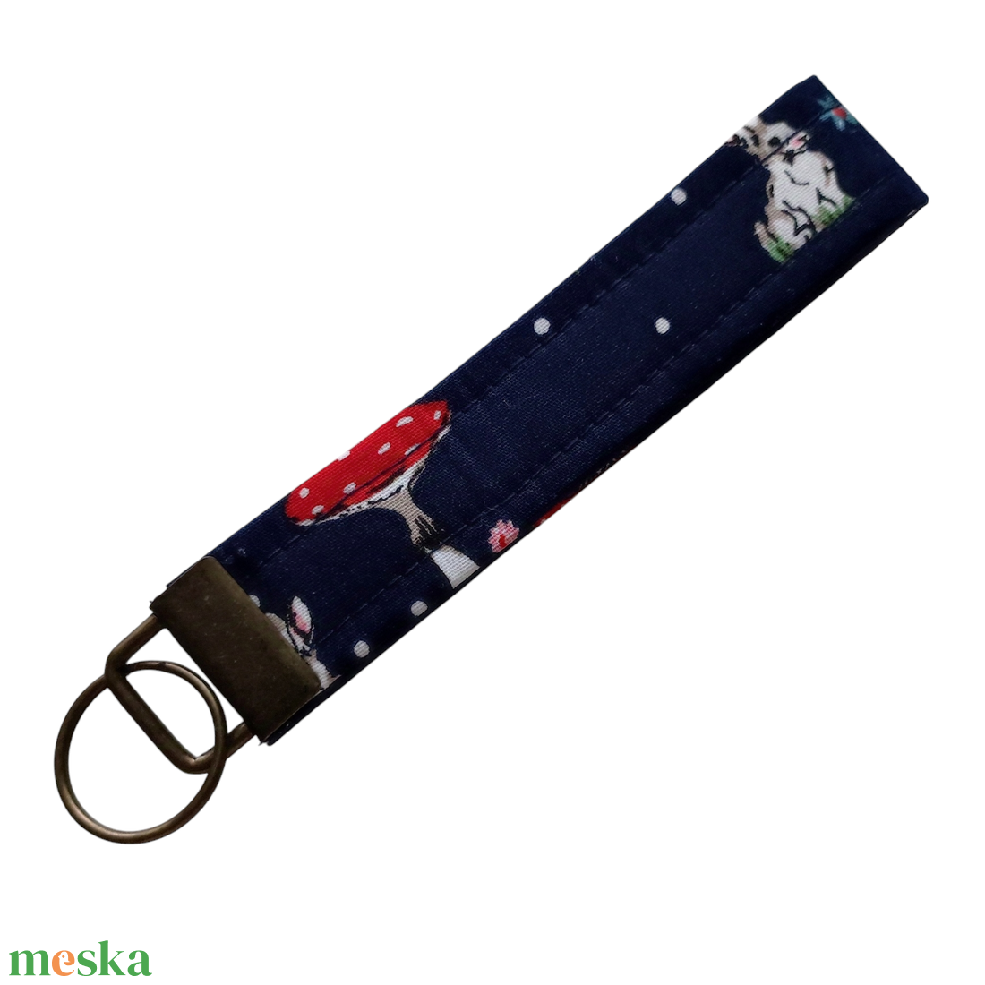 Gombás textil kulcstartó csuklóra - táska & tok - kulcstartó & táskadísz - kulcstartó - Meska.hu