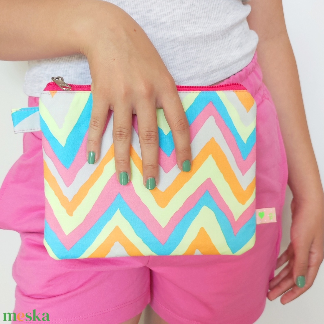 Színes női neszesszer  rikító Summer Vibes MIDI (21x17 cm) - táska & tok - neszesszer - Meska.hu