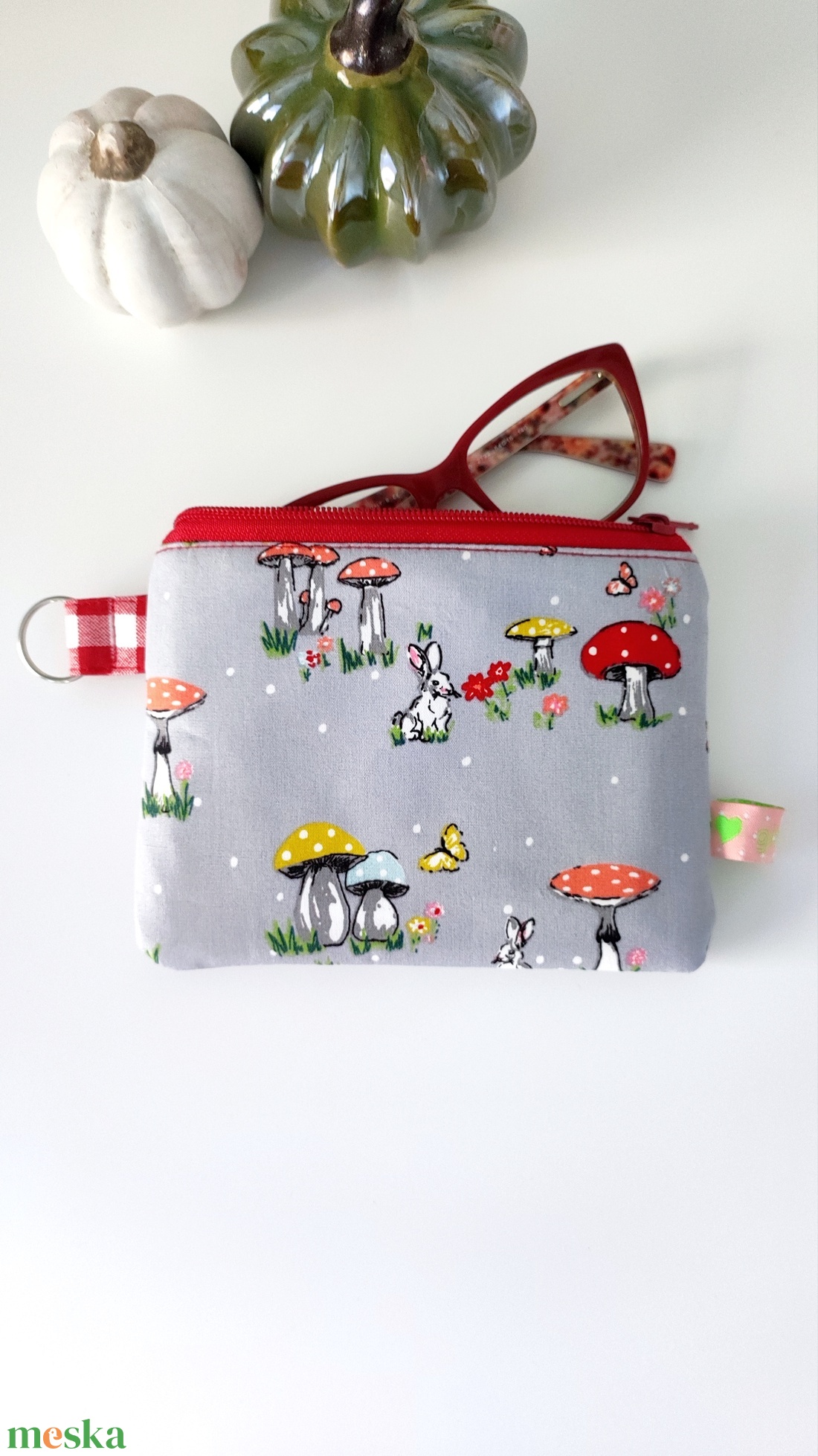 Gombás pamut neszesszer - MINI zerowaste - táska & tok - neszesszer - Meska.hu Gombás pamut neszesszer - MINI zerowaste - táska & tok - neszesszer - Meska.hu