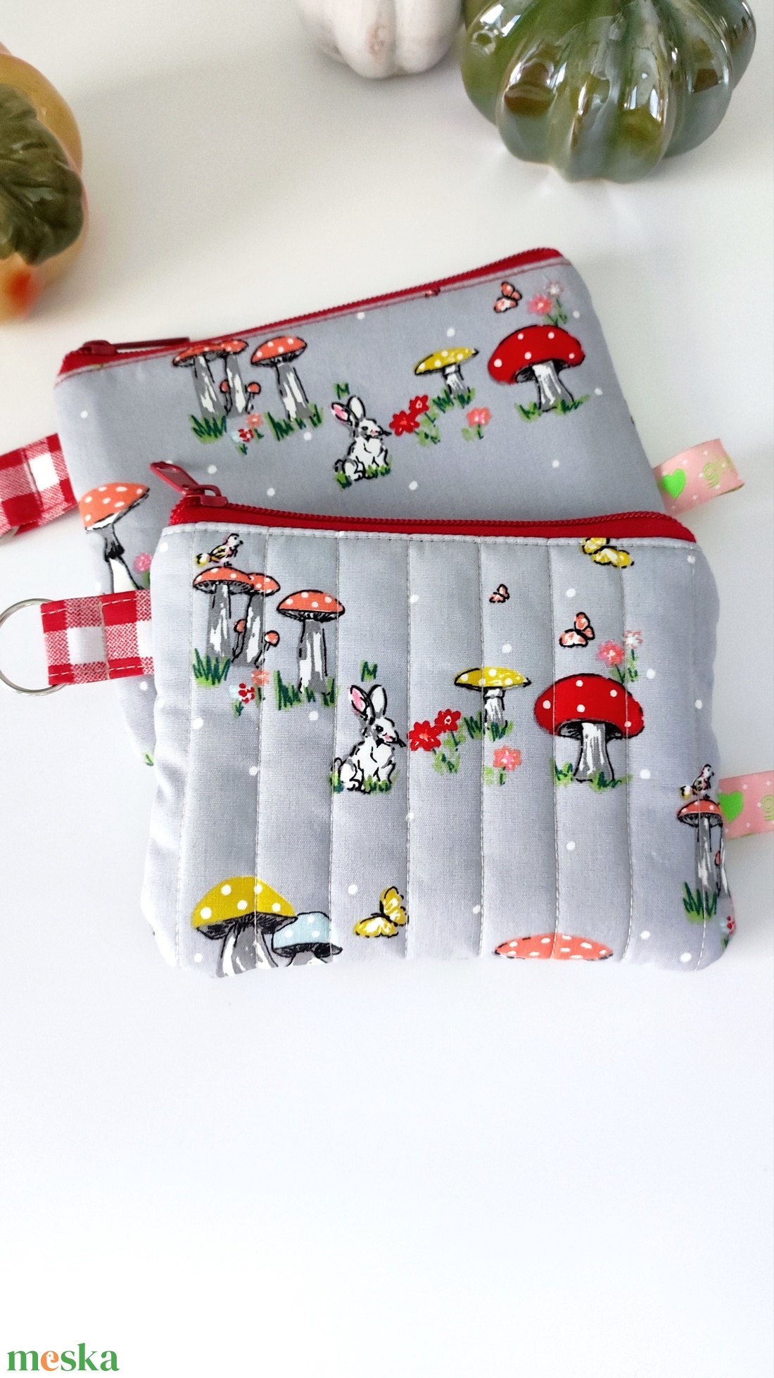 Gombás pamut neszesszer - MINI zerowaste - táska & tok - neszesszer - Meska.hu Gombás pamut neszesszer - MINI zerowaste - táska & tok - neszesszer - Meska.hu