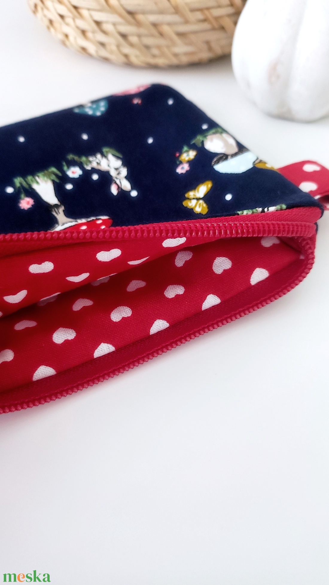 Gombás női pamut neszesszer kicsi méretű - MINI zerowaste - táska & tok - neszesszer - Meska.hu Gombás női pamut neszesszer kicsi méretű - MINI zerowaste - táska & tok - neszesszer - Meska.hu