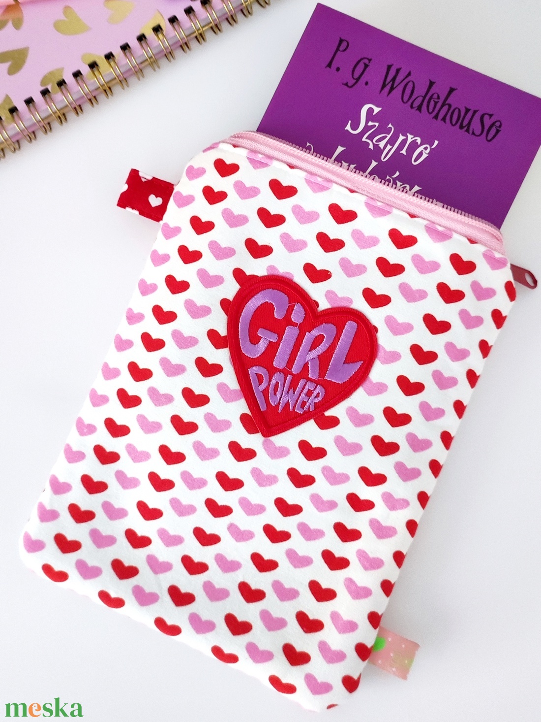 Romantikus csajos Valentin ajándékcsomag - Anyák napi ajándék válogatás szív mintás - táska & tok - neszesszer - Meska.hu