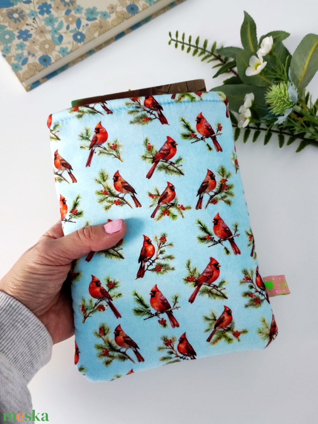 Madaras pamut könyvtok - kisméretű MINI - könyv & zene - könyvtok - Meska.hu