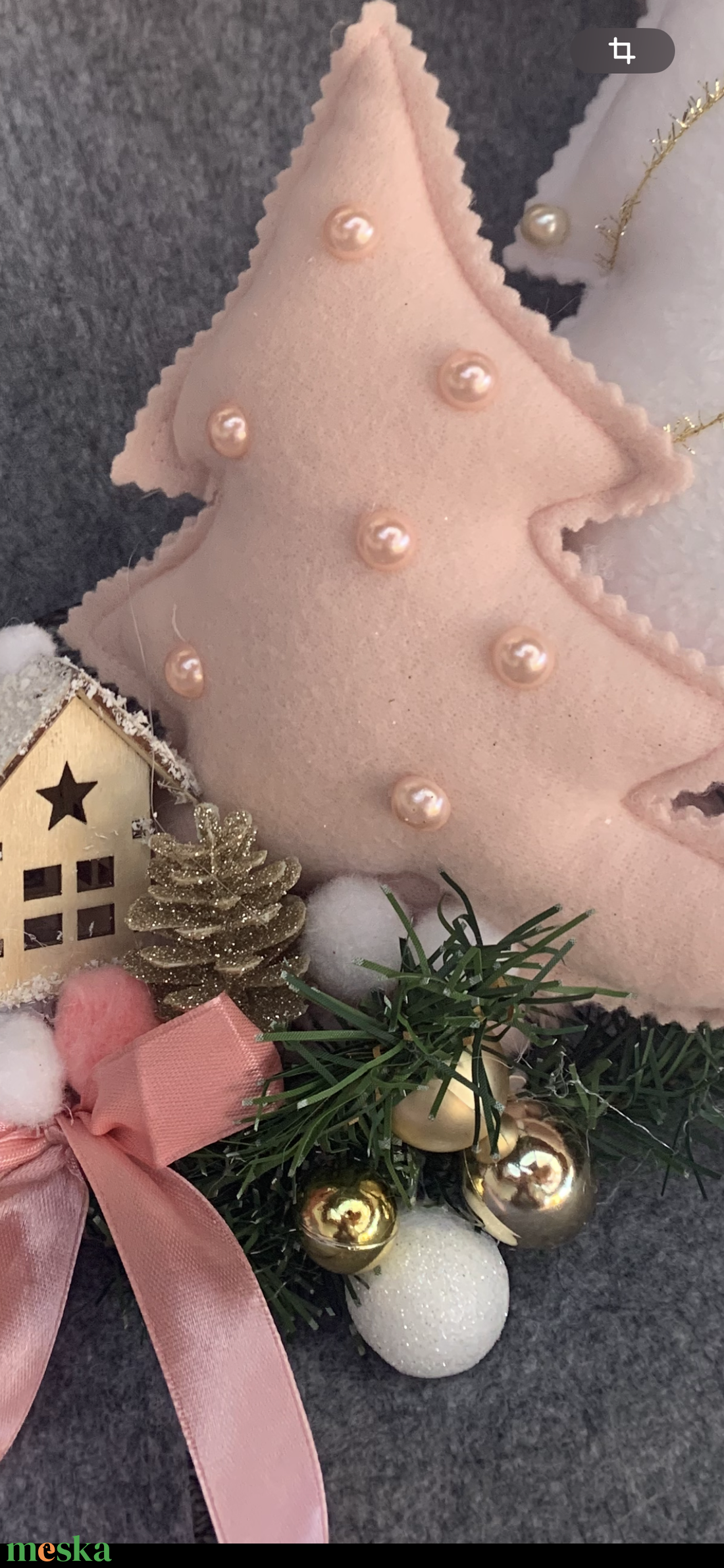  Világító karácsonyi ajtódísz - karácsony - adventi díszek - adventi ajtódísz - Meska.hu