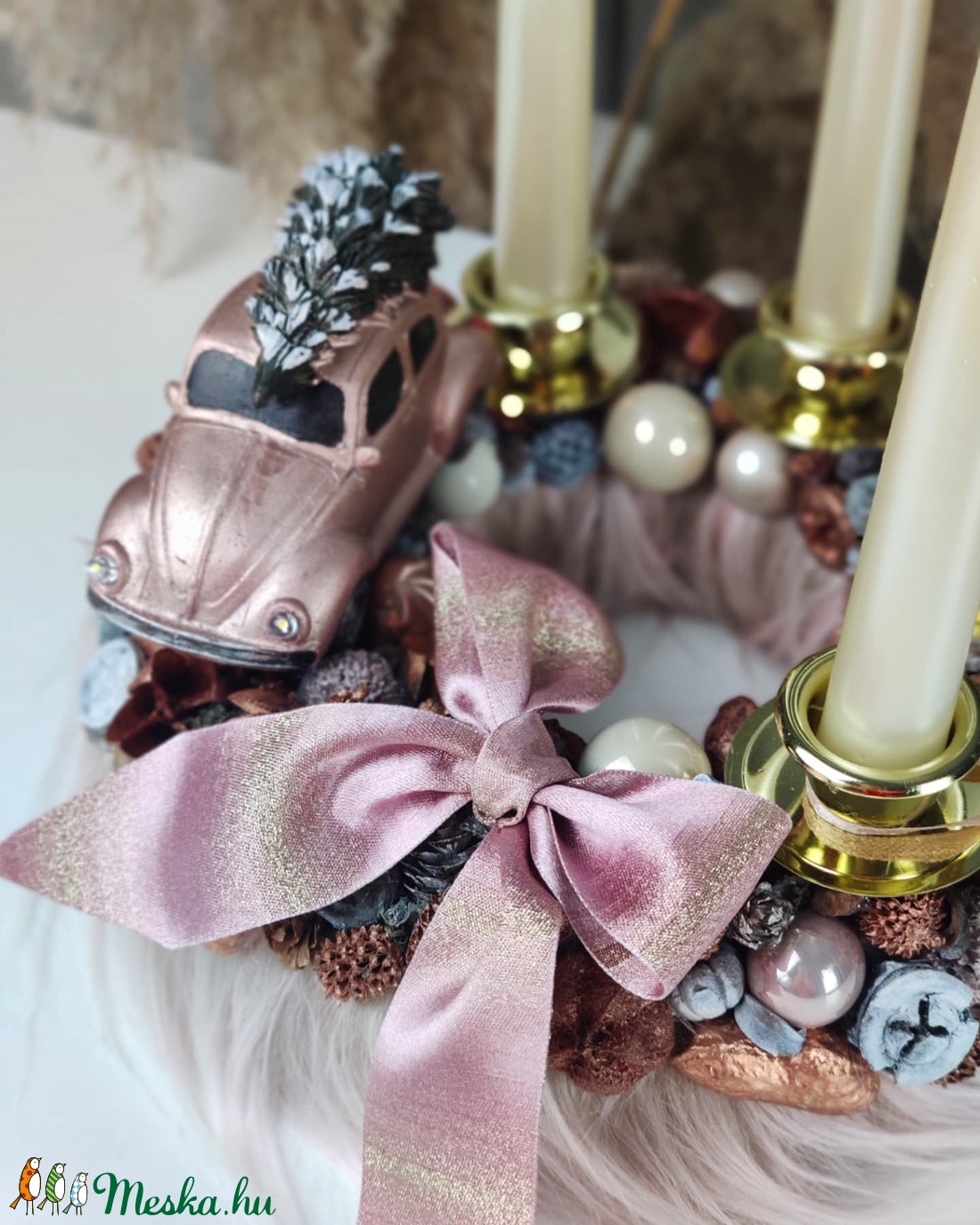 Rosegold autós adventi koszorú - karácsony - adventi díszek - adventi koszorú - Meska.hu Rosegold autós adventi koszorú - karácsony - adventi díszek - adventi koszorú - Meska.hu