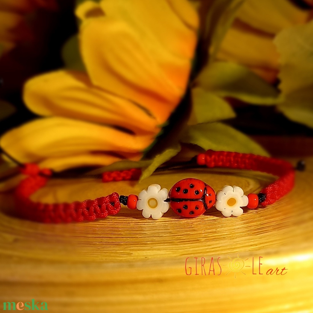 Millefiori karkötő  - ékszer - karkötő - fonott karkötő - Meska.hu