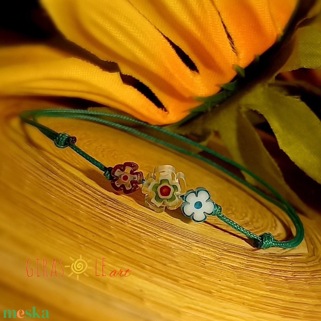 Kiskertem millefiori zsinórka - ékszer - karkötő - gyöngyös karkötő - Meska.hu Kiskertem millefiori zsinórka - ékszer - karkötő - gyöngyös karkötő - Meska.hu