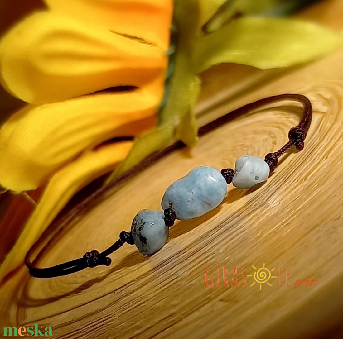 Larimar zsinórka - ékszer - karkötő - ásványkarkötő - Meska.hu Larimar zsinórka - ékszer - karkötő - ásványkarkötő - Meska.hu