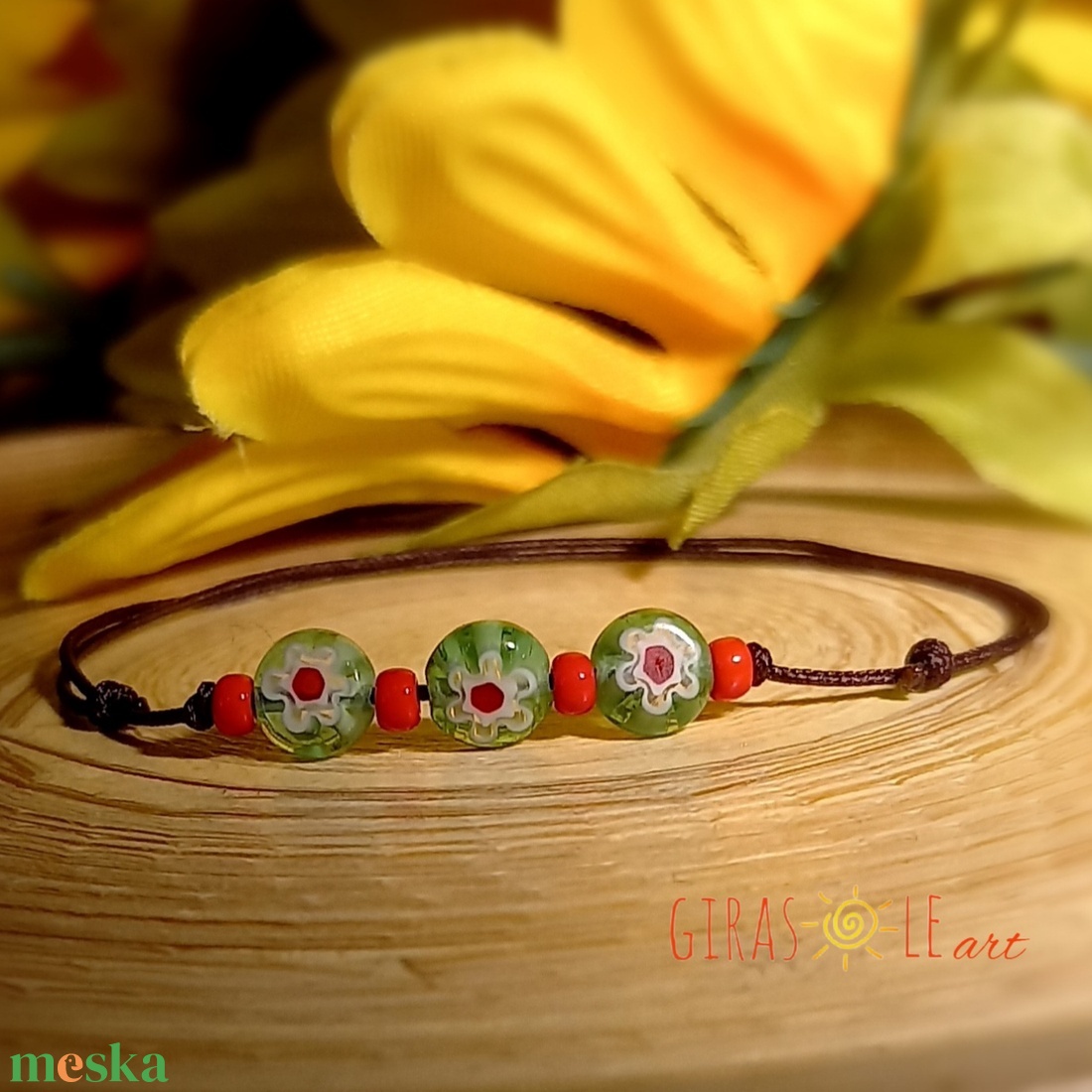 Millefiori zsinórka - ékszer - karkötő - gyöngyös karkötő - Meska.hu Millefiori zsinórka - ékszer - karkötő - gyöngyös karkötő - Meska.hu