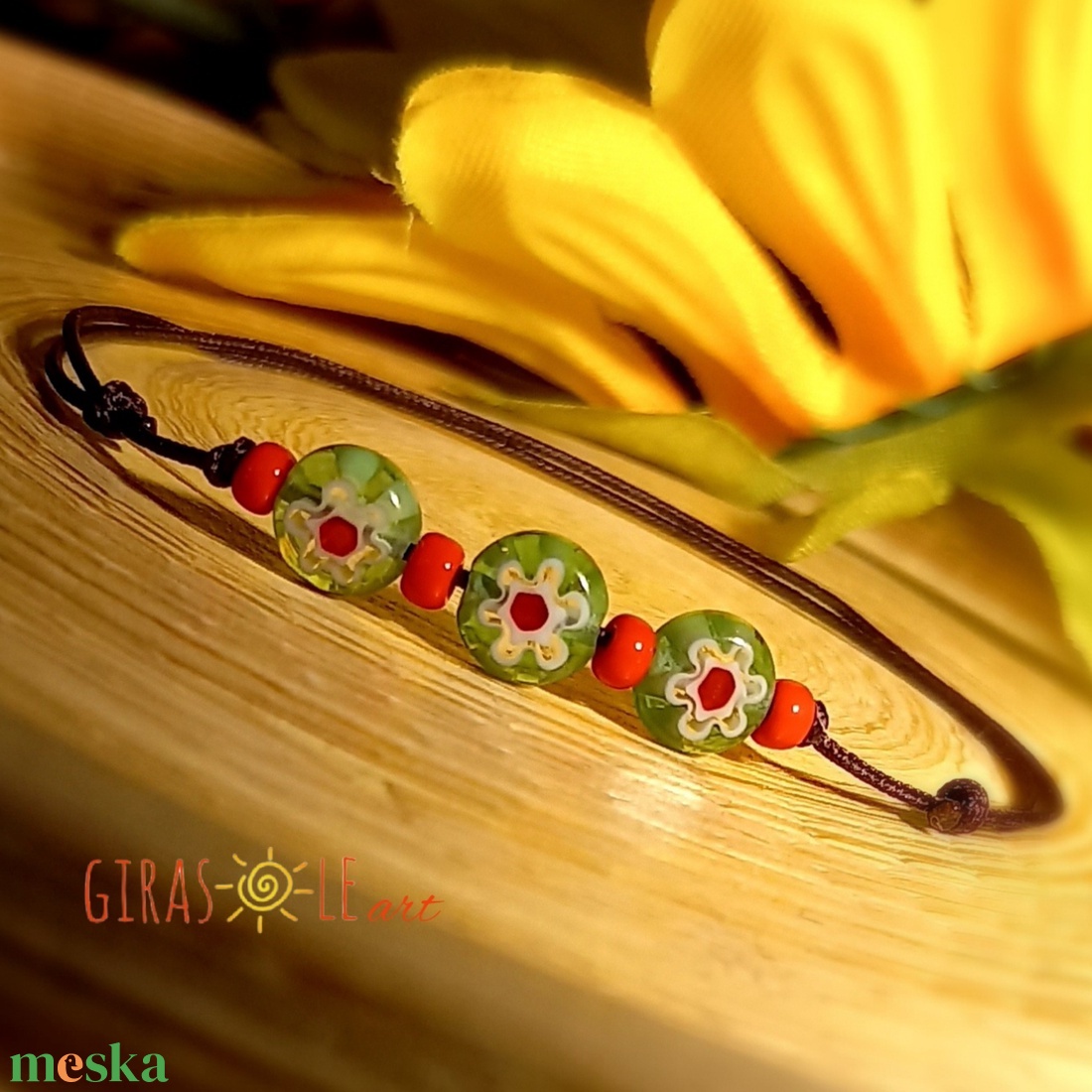 Millefiori zsinórka - ékszer - karkötő - gyöngyös karkötő - Meska.hu Millefiori zsinórka - ékszer - karkötő - gyöngyös karkötő - Meska.hu