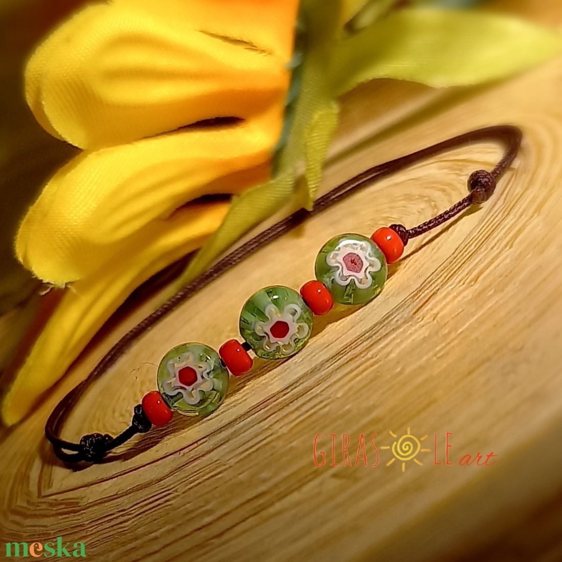 Millefiori zsinórka - ékszer - karkötő - gyöngyös karkötő - Meska.hu Millefiori zsinórka - ékszer - karkötő - gyöngyös karkötő - Meska.hu