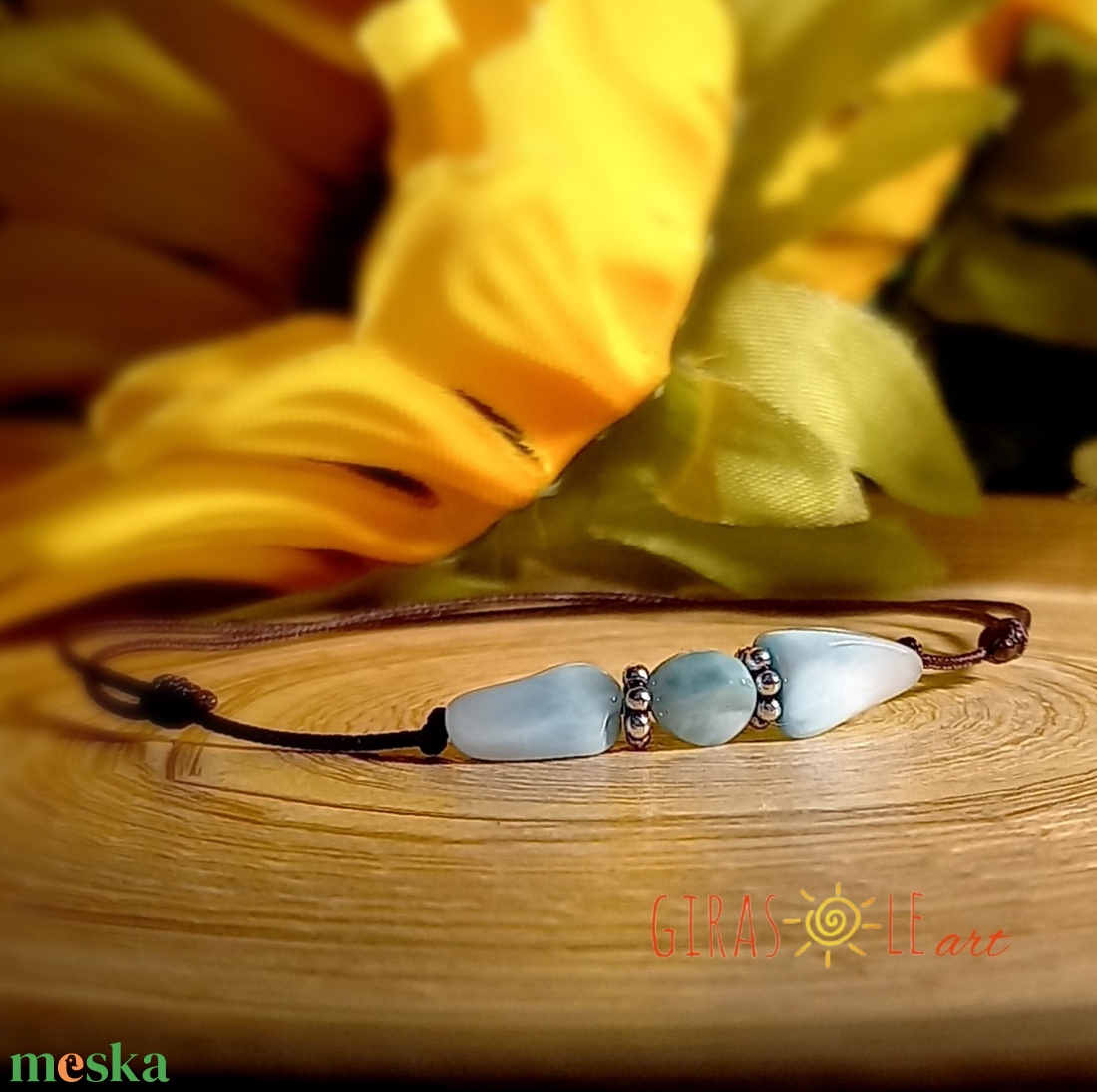 Larimar zsinórka karkötő valódi ezüsttel - ékszer - karkötő - ásványkarkötő - Meska.hu Larimar zsinórka karkötő valódi ezüsttel - ékszer - karkötő - ásványkarkötő - Meska.hu