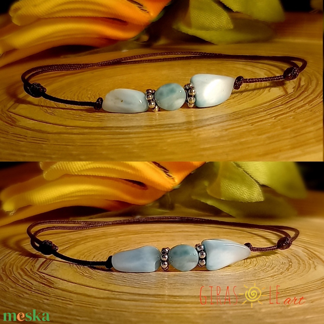 Larimar zsinórka karkötő valódi ezüsttel - ékszer - karkötő - ásványkarkötő - Meska.hu Larimar zsinórka karkötő valódi ezüsttel - ékszer - karkötő - ásványkarkötő - Meska.hu