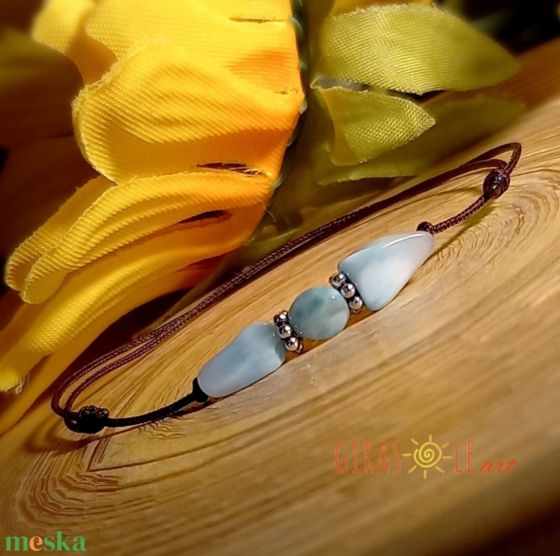 Larimar zsinórka karkötő valódi ezüsttel - ékszer - karkötő - ásványkarkötő - Meska.hu Larimar zsinórka karkötő valódi ezüsttel - ékszer - karkötő - ásványkarkötő - Meska.hu