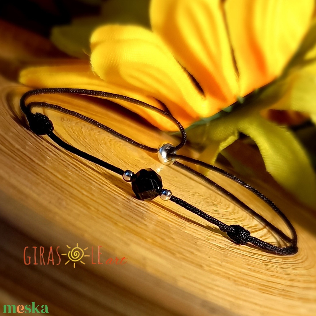 Spinell zsinórka karkötő valódi ezüsttel  - ékszer - karkötő - ásványkarkötő - Meska.hu