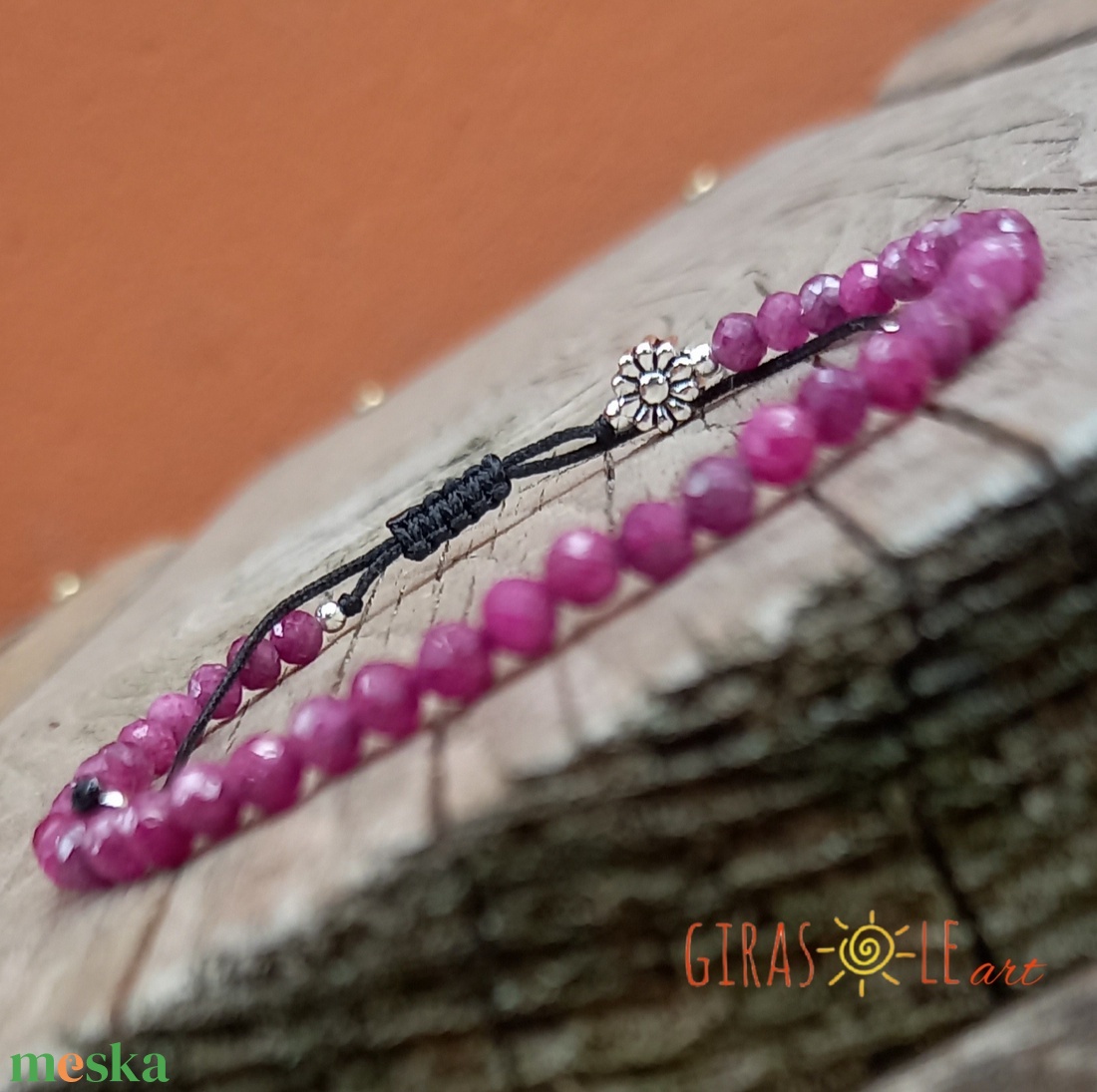 Cseresznyevirágzás - rubin karkötő  - ékszer - karkötő - ásványkarkötő - Meska.hu