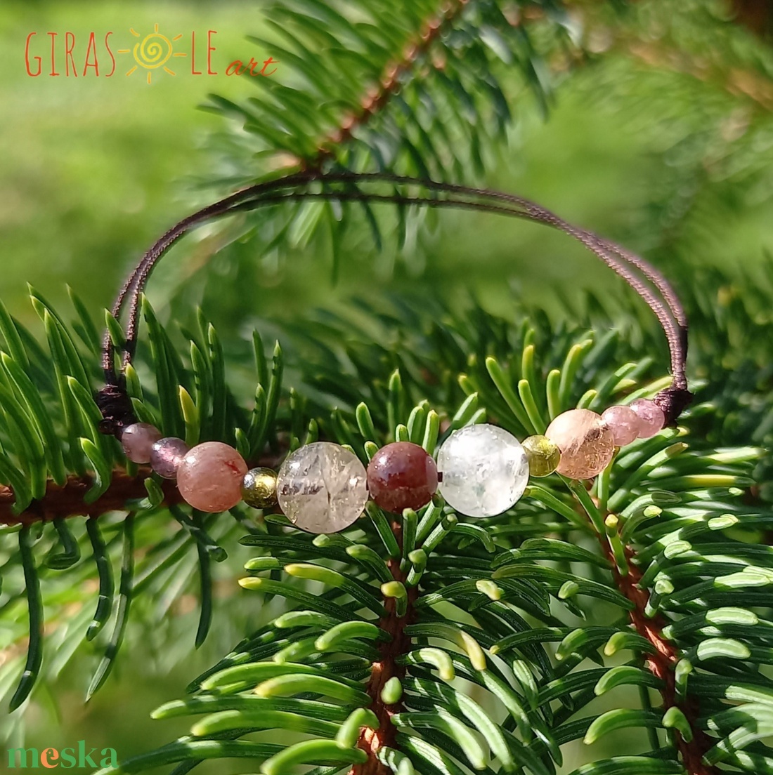 Turmalin zsinórka  - ékszer - karkötő - ásványkarkötő - Meska.hu