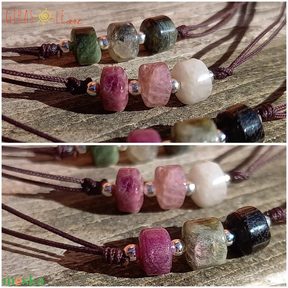 Turmalin nyaklánc  - ékszer - nyaklánc - gyöngyös nyaklánc - Meska.hu