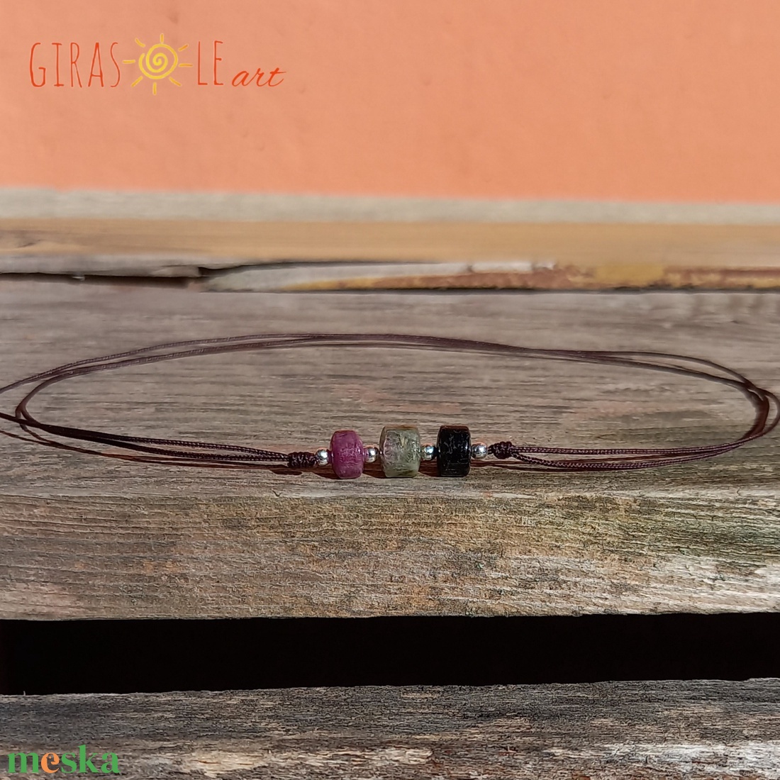 Turmalin nyaklánc  - ékszer - nyaklánc - gyöngyös nyaklánc - Meska.hu