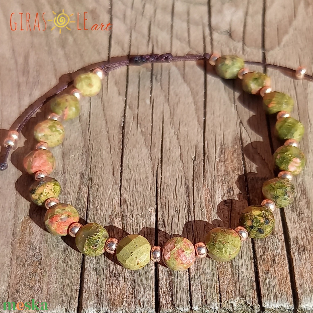 Unakit karkötő  - ékszer - karkötő - ásványkarkötő - Meska.hu