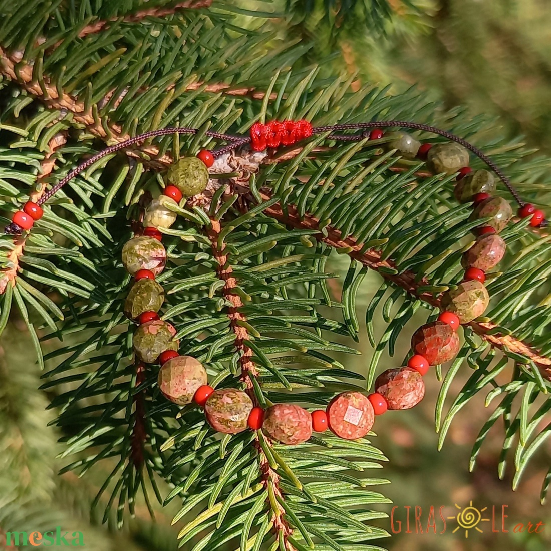 Unakit karkötő  - ékszer - karkötő - ásványkarkötő - Meska.hu
