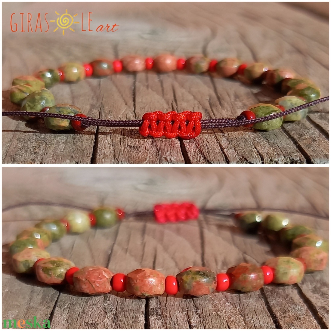 Unakit karkötő  - ékszer - karkötő - ásványkarkötő - Meska.hu