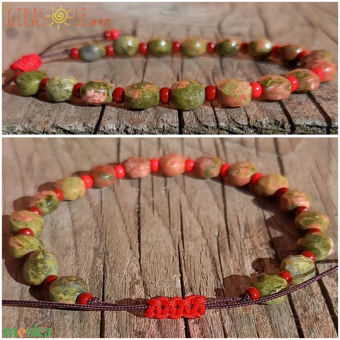 Unakit karkötő  - ékszer - karkötő - ásványkarkötő - Meska.hu