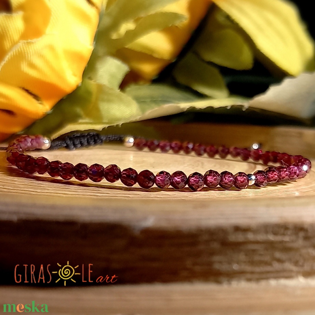 Gránát karkötő  - ékszer - karkötő - ásványkarkötő - Meska.hu