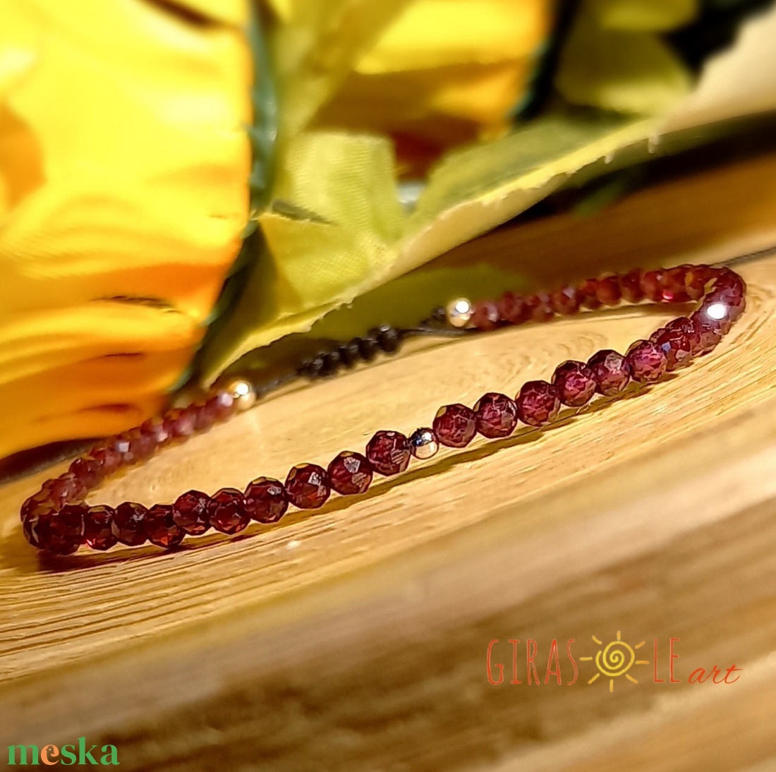 Gránát karkötő  - ékszer - karkötő - ásványkarkötő - Meska.hu