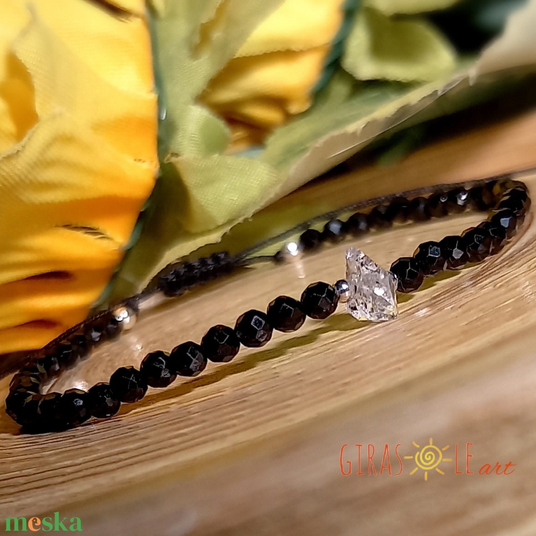 Herkimer-spinell karkötő  - ékszer - karkötő - ásványkarkötő - Meska.hu