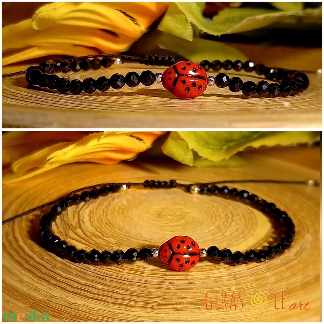 Katica - spinell karkötő  - ékszer - karkötő - ásványkarkötő - Meska.hu