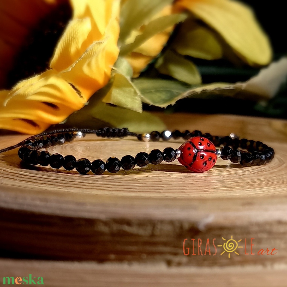 Katica - spinell karkötő  - ékszer - karkötő - ásványkarkötő - Meska.hu