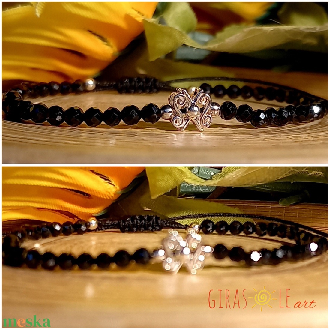 Pillangó - spinell karkötő  - ékszer - karkötő - ásványkarkötő - Meska.hu