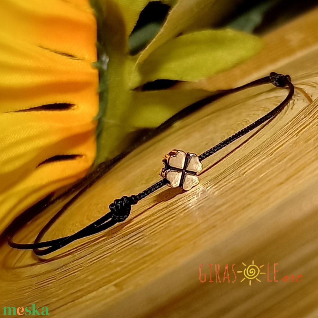 Legyen szerencséd! - minimál zsinórka valódi ezüsttel - ékszer - karkötő - charm karkötő - Meska.hu