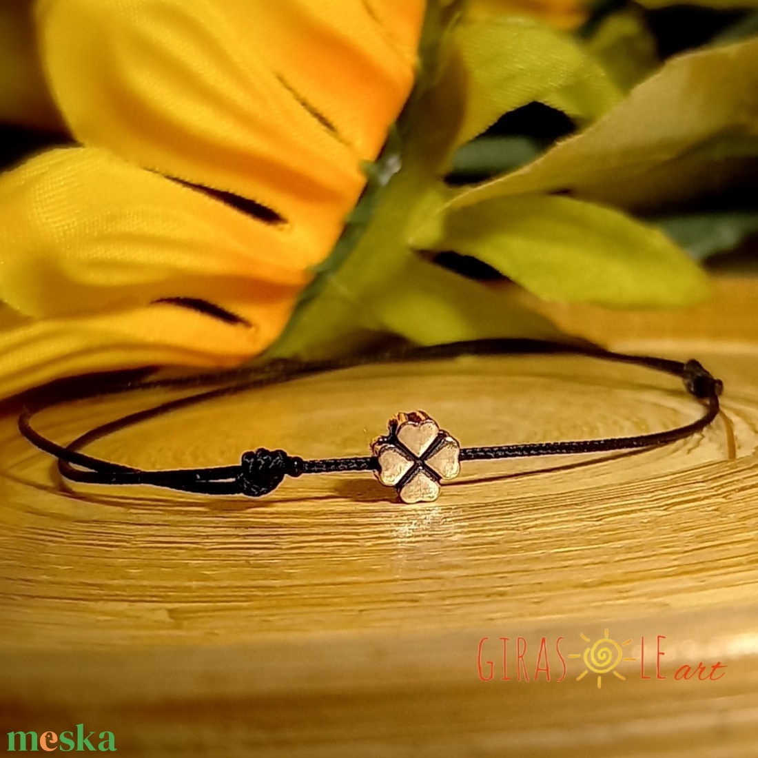 Legyen szerencséd! - minimál zsinórka valódi ezüsttel - ékszer - karkötő - charm karkötő - Meska.hu