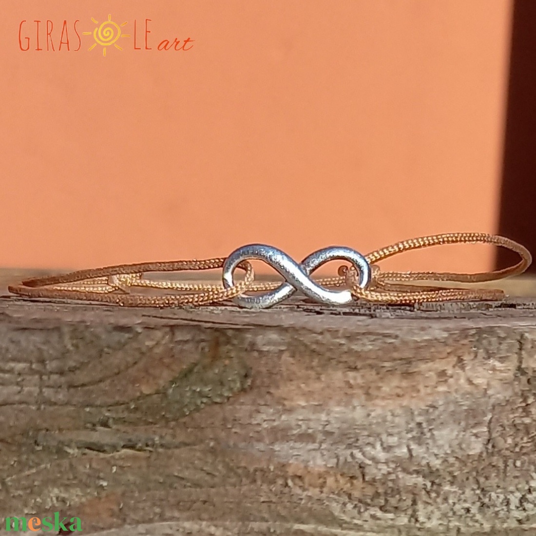 Aranyfonál zsinórka karkötő - ékszer - karkötő - charm karkötő - Meska.hu