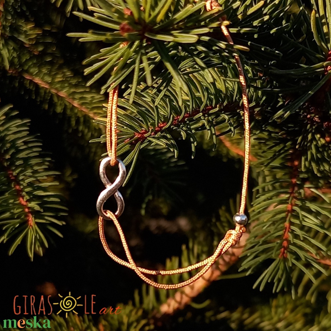 Aranyfonál zsinórka karkötő - ékszer - karkötő - charm karkötő - Meska.hu