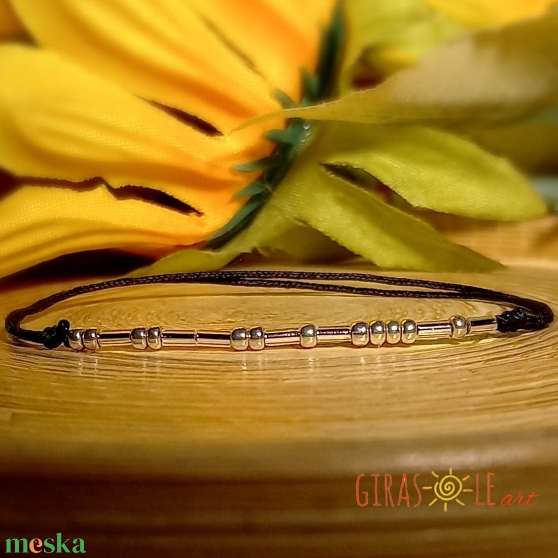 Elmúlik-morze zsinórka karkötő  - ékszer - karkötő - gyöngyös karkötő - Meska.hu