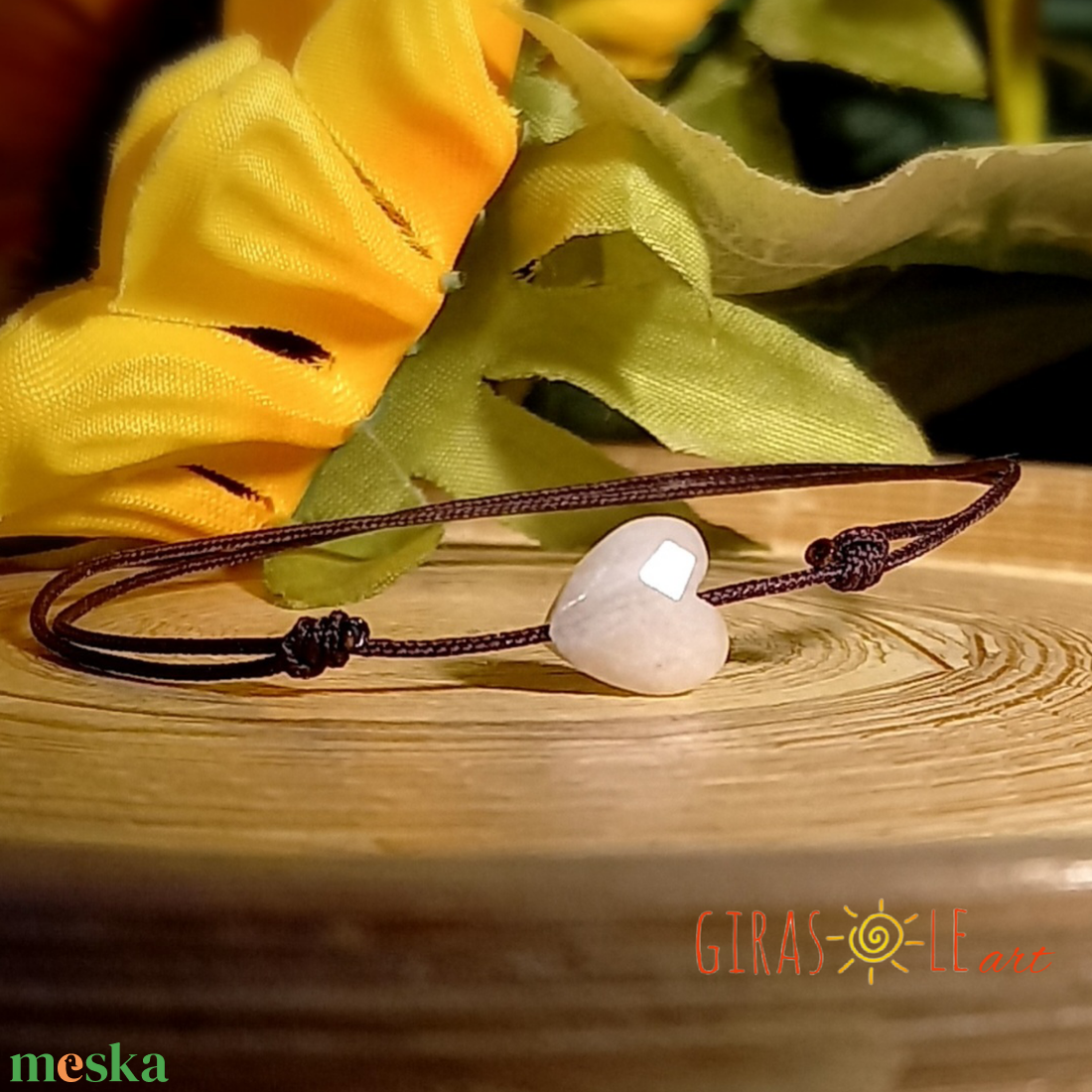 Ti Amo holdkő zsinórka karkötő  - ékszer - karkötő - ásványkarkötő - Meska.hu